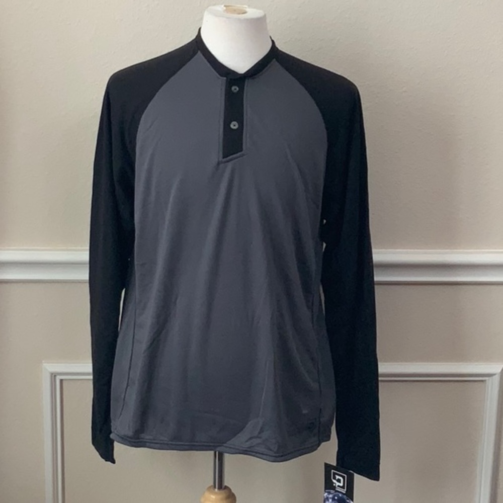 PolarMax (2) BASELAYER MID-WT DBL LAYER BASELAYER HENLEY - Arctic Grey/blk